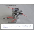thumbnail image 1 of Adaptador de tubo de entrada para lavadora totalmente automática, accesorio divisor de agua multifuncional universal, grifo de lavabo, uno o dos, 1 of 5
