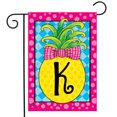 thumbnail image 2 of Briarwood Lane Pineapple Monogram Letter K Garden Flag, 2 of 4