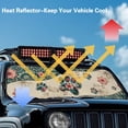 thumbnail image 4 of Yuyamidu Dog Paw Windshield Sun Shade Compatible with Wrangler JK JKU TJ, Boho Flowers Windshield Sunshade Sun Visor Blocks UV Rays, Sun Shade Shield Protector Compatible with Wrangler 1997-2018, 4 of 7