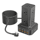 thumbnail image 1 of Regleta Vertical Torre de Enchufes con USB y USB-C, Estación de Carga Eléctrica Multipuerto con Protección, Cable de Extensión, Ideal para Oficina, Hogar y Electrónicos, 1 of 12