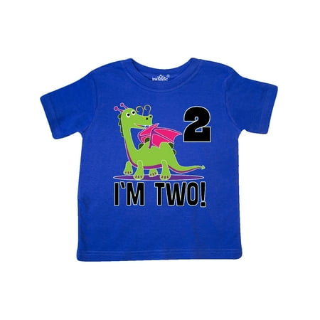 

Inktastic 2nd Birthday Outfit Girl Dragon Gift Toddler Toddler Girl T-Shirt