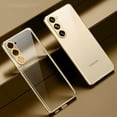 thumbnail image 2 of S 23 22 21 A 53 33 Transparent Plating Case For Samsung Galaxy S21 S22 S23 Ultra Plus Fe 5G 2023 Original Luxury Clear Tpu Cover, 2 of 7