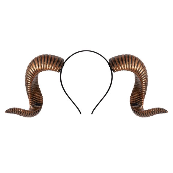 Halloween Curved Horn Headband DIY Detachable Costume Prop Party Performance Cosplay Dress Up Accessories Festival Decoration Use Set Item