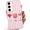Cute Party Drinks, variant on Pink White Striped Cocktail Glass Transparent Phone Case for Samsung Galaxy S26 6.3'' - Cute Party Drinks Clear Protective Cover, Slim Shockproof TPU Case for Women Girls
