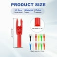 thumbnail image 2 of Archery Arrows Nocks 4.2mm, 12 Pack Plastic Insert Arrow Nocks for Hunting Shooting Recurve Bow, Multicolor, 2 of 7