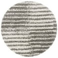 thumbnail image 5 of SAFAVIEH Hudson Shag Jagoda Striped Area Rug, Grey/Ivory, 7' x 7' Square, 5 of 10