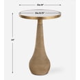 thumbnail image 3 of Uttermost Terra Brass Accent Table, 3 of 6