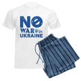 thumbnail image 6 of CafePress - No War In Ukraine Men's Light Pajamas - Men's Light Loose Fit Cotton Pajama Set, 6 of 7