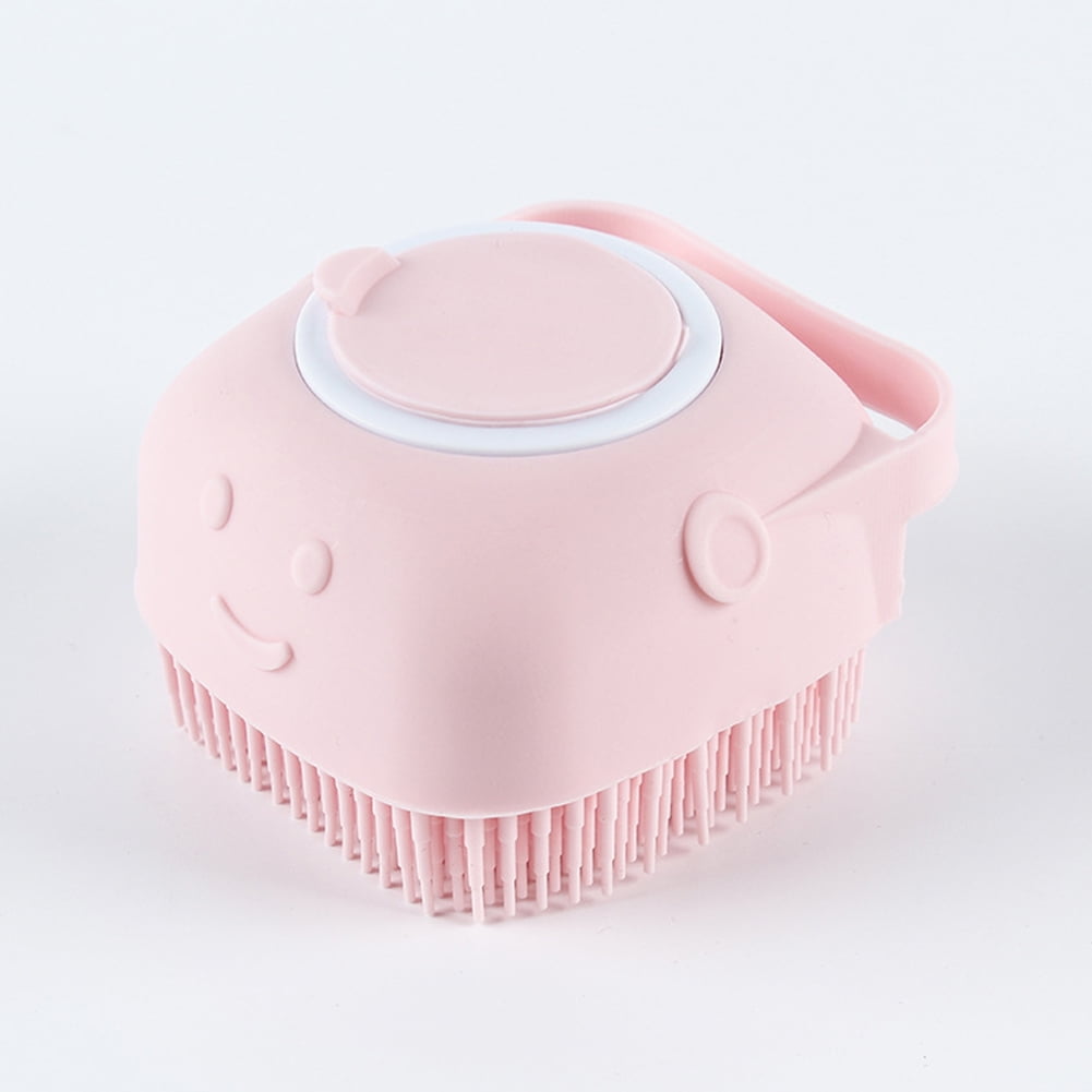 Lowestbest Handheld Silicone 3.15" Hair Brush with Shampoo Shower Gel Dispenser, Pink Lowestbest Handheld Silicone 3.15" Hair Brush with Shampoo Shower Gel Dispenser, Pink