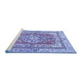 thumbnail image 2 of Ahgly Company Machine Washable Indoor Round Persian Blue Traditional Area Rugs, 5' Round, 2 of 4