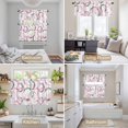 thumbnail image 6 of Pink Grey Kitchen Curtains Sets for Windows 24 Inch Length, Geometric Circle Modern Abstract Simple Art Rod Pocket Window Treatments Tier Curtains and Valances Set for Bedroom/Bathroom, 6 of 8