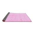 thumbnail image 2 of Ahgly Company Indoor Round Solid Pink Modern Area Rugs, 6' Round, 2 of 4