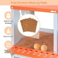 thumbnail image 2 of 4 Compartment Chicken Nesting Boxes with Fiber Pad, Easy Egg Collection & Assembly, Metal Nesting Boxes Chicken Egg Laying Box for Hens/Ducks, Orange, 2 of 7
