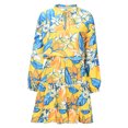 thumbnail image 4 of Vestido con cordones estampado de manga larga con cuello en V casual de moda para mujer Fridja  yut4159, 4 of 8
