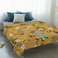 thumbnail image 4 of Yellow Botanical Blanket Soft Cozy Warm Throw Blanket for Couch, Plush Fuzzy Flannel Fleece Blankets for Sofa, Spring Floral Summer Lemon Birds Bed Blankets Lightweight Gifts for Women, 32"x48", 4 of 9