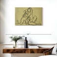 thumbnail image 3 of Elephant Stock Woman Loving Dog Wall Art - Horizontal Canvas Wall Art - Living Room Wall Decor - Animal Canvas - Black And Beige Decor - 30" x 20", 3 of 8