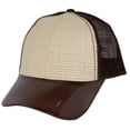 thumbnail image 6 of Trucker Visor Adjustable Sports Baseball Straw Mesh Summer Blank Mens Hat Cap, Brown Tan, 6 of 7
