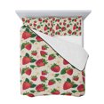 thumbnail image 7 of Strawberry Rustic King Size Down Alternative Comforter, Lightweight Comforter Quilt Bedding Set with Pillow Shams Beige Spring Summer Floral Fruit All Seasons Bed Comforter Duvet Insert 96"x106", 7 of 7