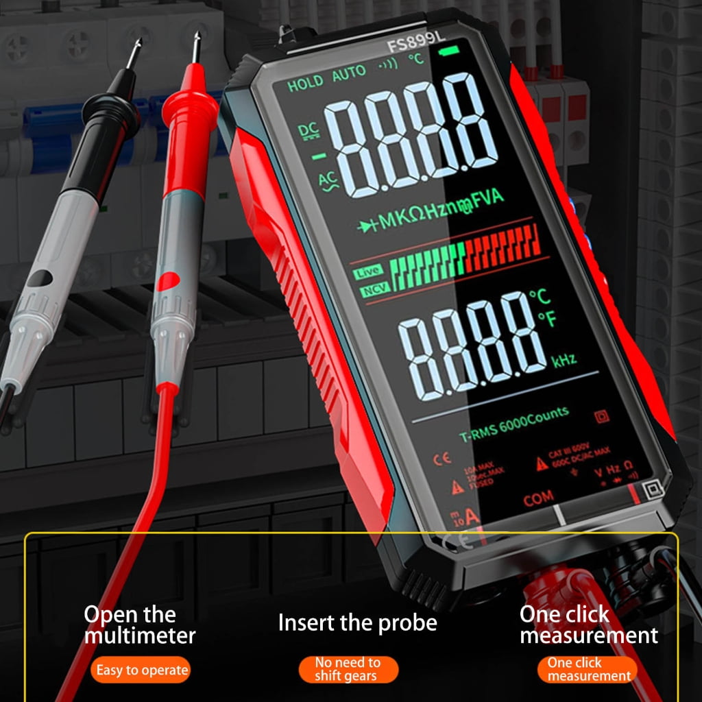 CEORPER Digital Multimeter True With Color Display Screen NCV Detection For Electric Current Resistance Capacitance Temperature Measurement