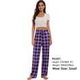thumbnail image 5 of iniber Womens Pajama Pants with Pockets, Soft Drawstring Lounge Pants Pjs Sleep Bottoms(Plaid 05, Medium), 5 of 6