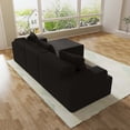 thumbnail image 3 of Leumius 102" Cloud Sectional Sofa with L-Shape Chaise,Modular L-Shape Sofa Couch with Chaise and Deep Seat,Upholstered Boneless Couches for Living Room Bedroom,Black, 3 of 14
