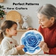 thumbnail image 5 of A Rose Easy Stamped Cross Stitch Kits for Beginners with Hoop Simple Patterns 11CT Counted Embroidery Needlepoint Crafts Arts for DIY Enthusiasts and Home Decor 26x26cm(1), 5 of 8