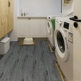 thumbnail image 5 of UMIGGEE Gray Peel and Stick Vinyl Flooring Roll 15.7-in x 236-in/25.7 Sq.Ft Thicken Self-Adhesive Vinyl Wood Grain Floor Wear-Resistant Easy DIY Install Home Decor, 5 of 8