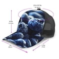 thumbnail image 3 of Picia Blueberry Pattern Trucker Hat,Baseball Cap,Sun Protection Cap,Stylish Headwear,Leisure Cap,Outdoor Sports Cap, 3 of 7