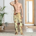 thumbnail image 2 of Fotbe Wine Pantalones de Pijama para Hombre, Pantalones de Dormir, Pantalones de Casa con Cintura Ajustable y Bolsillos-Large, 2 of 6