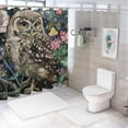 thumbnail image 7 of Orinice Owl Twig Flower Butterfly Bathroom Decoration Set with Hooks, Colorful Luxury Shower Curtain Set, Multi Size Waterproof Bathroom Decoration, High Quality, 7 of 7