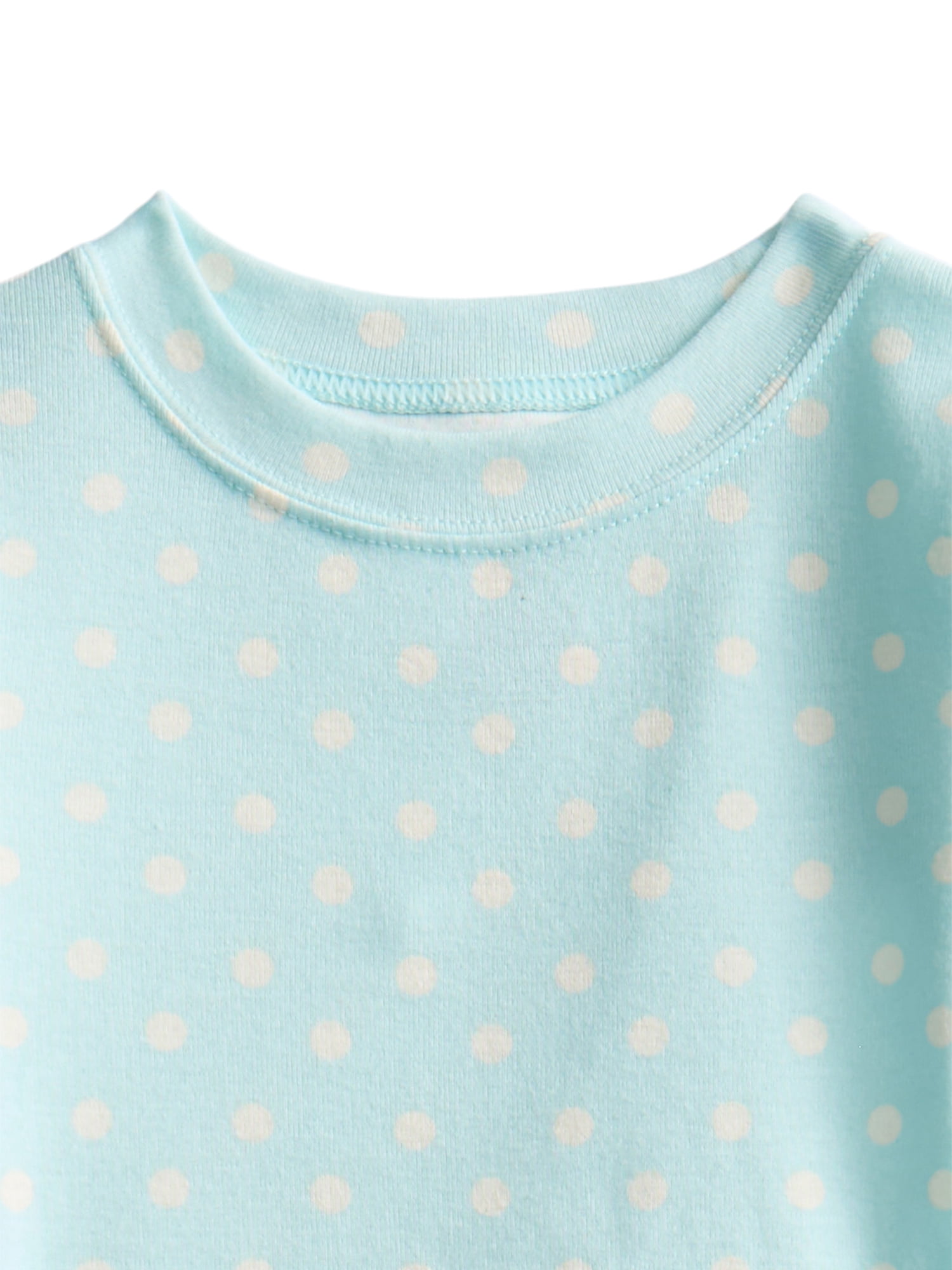 Wonder Nation Toddler Boys or Girls Cotton Snug Fit Long Sleeve Pajama Top and Pants Set, 4-Piece, Sizes 12M-5T