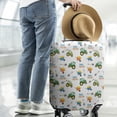 thumbnail image 2 of Cartoon Tractors Wheelbarrows White Pattern Luggage Cover Fashion Suitcase Cover Baggage Covers Fit 25-28 Inch Luggage (Go Travel), 2 of 5