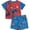 Red/Blue, variant on Marvel Toddler Boys Spiderman 2 Piece Short Pajama Set