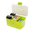 thumbnail image 1 of PENGXIANG Art Craft 2 Layer Storage Case Box Makeup Plastic Portable Collection New Blue S  27*17*17cm, 1 of 2