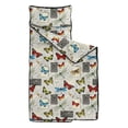 thumbnail image 2 of Butterfly Text Pattern Teens Toddler Nap Mat with Pillow, Sleeping Mat Bag for Preschool Daycare 50"x20", 2 of 6