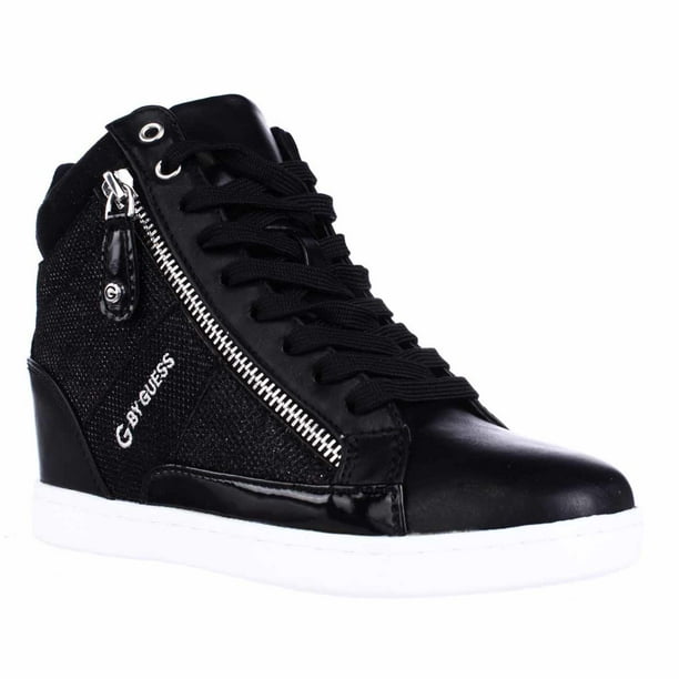 GUESS Womens G by GUESS Damsel High Top Wedge Fashion Sneakers