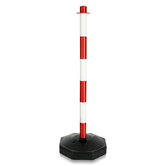 6 PCS Parking Post Traffic Pole Road Isolation Bollard Guardrail 85x28.5cm Red