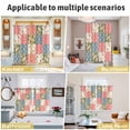 thumbnail image 5 of Japanese Style Kitchen Curtains Window Panels, Colorful Patchwork Flowers Leaves Plaid Insulated Window Treatment Curtain, Grommet Curtains for Bedroom/Living Room/Bathroom, 2 Piece 52"Wx72"L, 5 of 8
