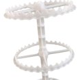 thumbnail image 4 of ZOUSSIQI Earring Organizer Holder,Rotating Hanging Rack,Jewelry Display Stand,Storage Rack for Necklace Vanity Table Earrings Bracelet, 2 Tier in White CA919-16946, 4 of 7