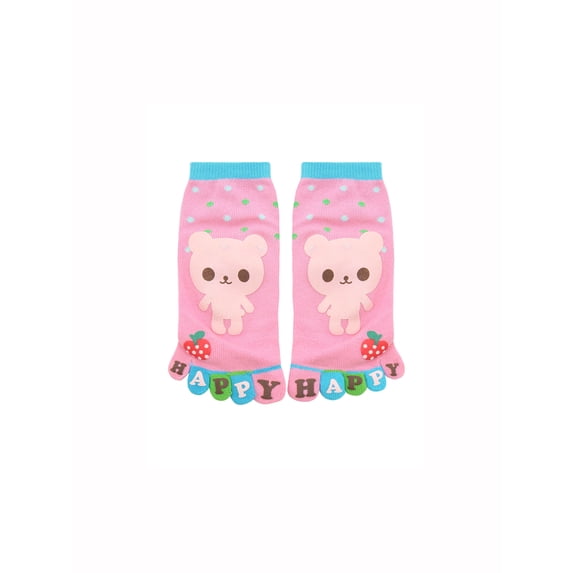Allegra K Unisex Ankle Length Rabbit Letters Print Stretchy Toe Socks