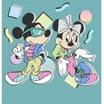 thumbnail image 2 of Women's Mickey & Friends '80s Minnie and Mickey Mouse Racerback Tank Top Tahiti Blue X Large, 2 of 4