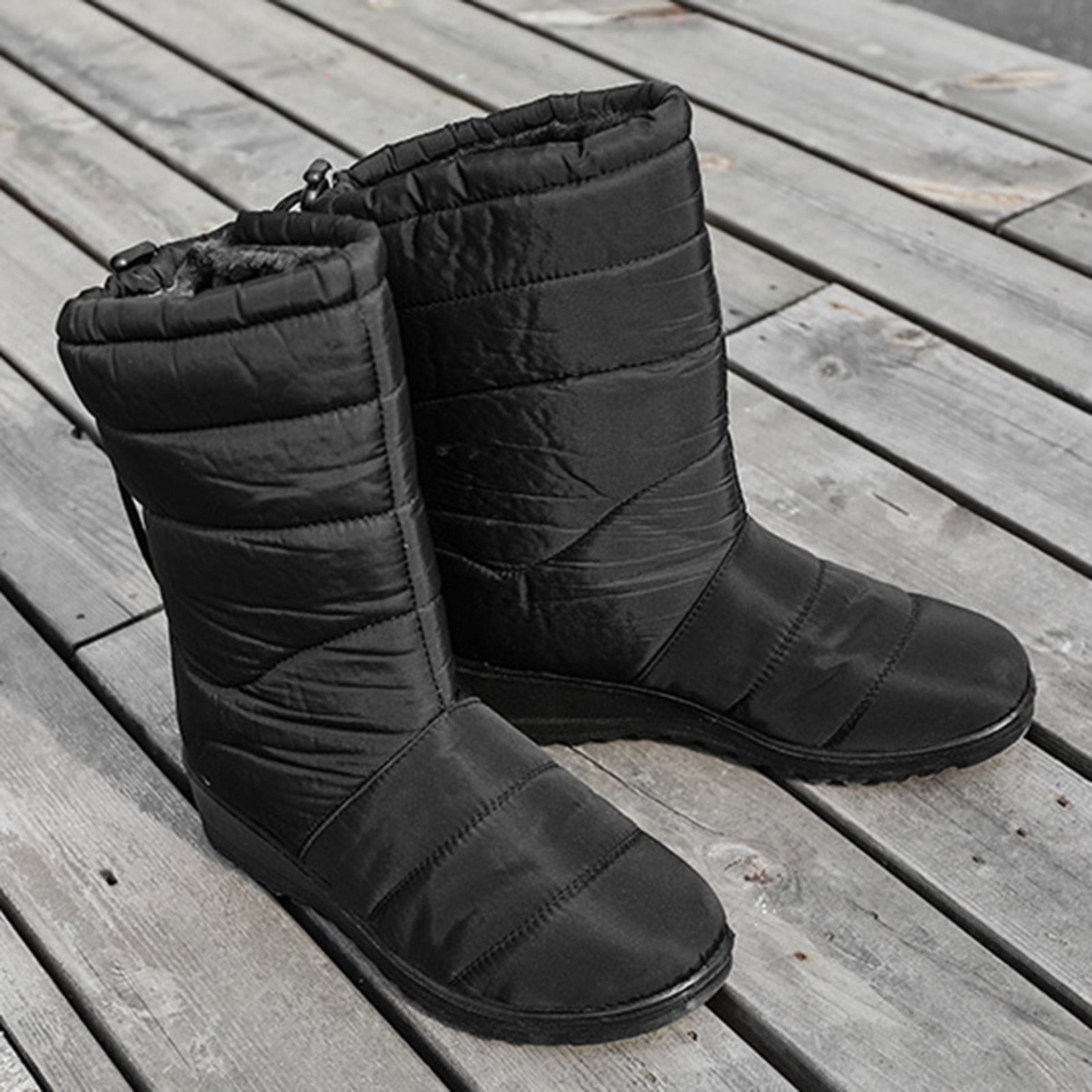 OKBOP Women's Snow Boots-Winter Black Cowboy Boots for Women Warm ...