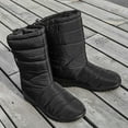 thumbnail image 2 of asdoklhq Womens Waterproof Work Boots,Ladies Winter High Tube Fringed Warm Waterproof Cloth Snow Boots Lazy Shoes, 2 of 4