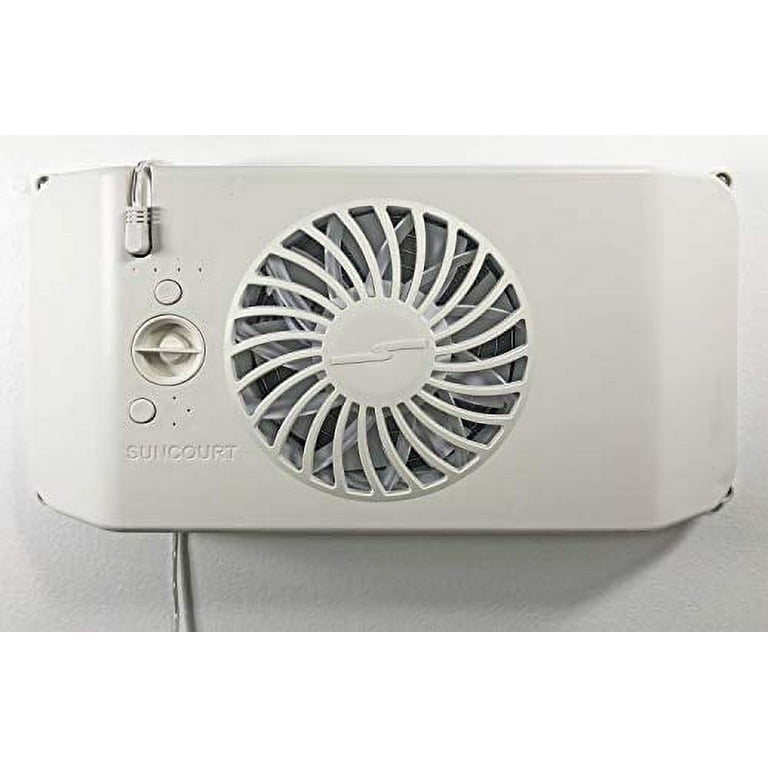 VIVOSUN 120 CFM Wall Mounted Quiet Smart Register Booster Fan with Thermostat Control in White