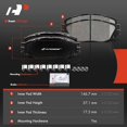 thumbnail image 5 of A-Premium Front Ceramic Disc Brake Pads Set Compatible with Select Pontiac, Scion and Toyota Models - Vibe 2009-2010, Matrix 2009-2013, RAV4 2006-2018, iM 2016, tC 2011-2016, Corolla iM 17-18, Mirai, 5 of 9