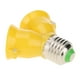 thumbnail image 3 of E27 a 2E27 portalámparas convertidor enchufe divisor adaptador bombilla Base (amarillo, 3 of 5