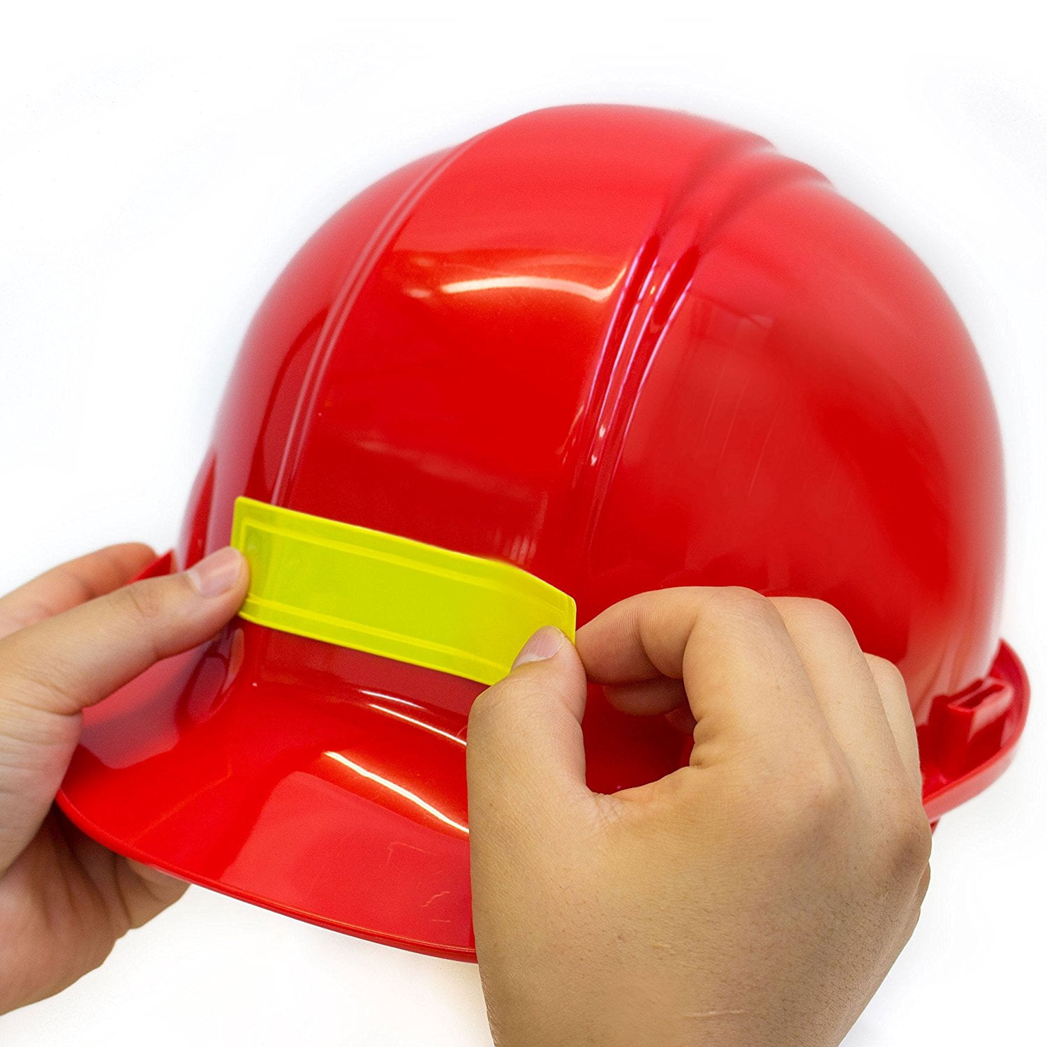 RK Adhesive Vinyl Retro-Reflective Hard Hat/Helmet Sticker (Pack of 16) - Yellow