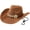 brown, variant on Hsqqdc Western Cowboy Hat with Flower Band Cowgirl Cap for Parties