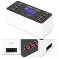 thumbnail image 4 of Cargador USB con pantalla LCD, carga rápida tipo C de 8 puertos, 40W para teléfono, tableta y computadora (enchufe de la UE), 4 of 9