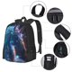 thumbnail image 2 of Balery Crystal Pattern White Horse Mochila para hombre y mujer - Tela Oxford 600D resistente - Gran capacidad, resistente al agua, ideal para la escuela, viajes y senderismo, 2 of 6